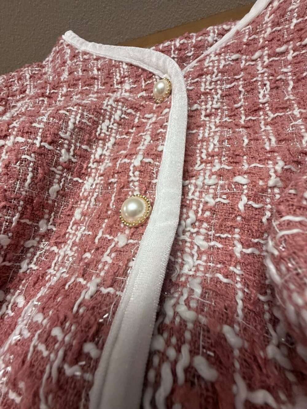 Allegra K Plaid Tweed Crop Blazer Size M - 1494 - Picture 4 of 7